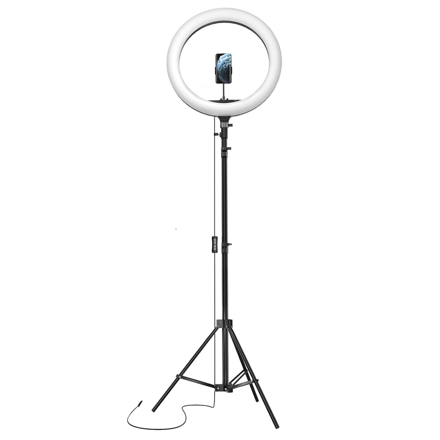 Professional (12 Inch) Led Ring Light with 7 Feet Tripod Stand for Mobile Phones & Camera, 3 Temperature Mode Dimmable Lighting, Photo-Shoot, Video Shoot, Makeup